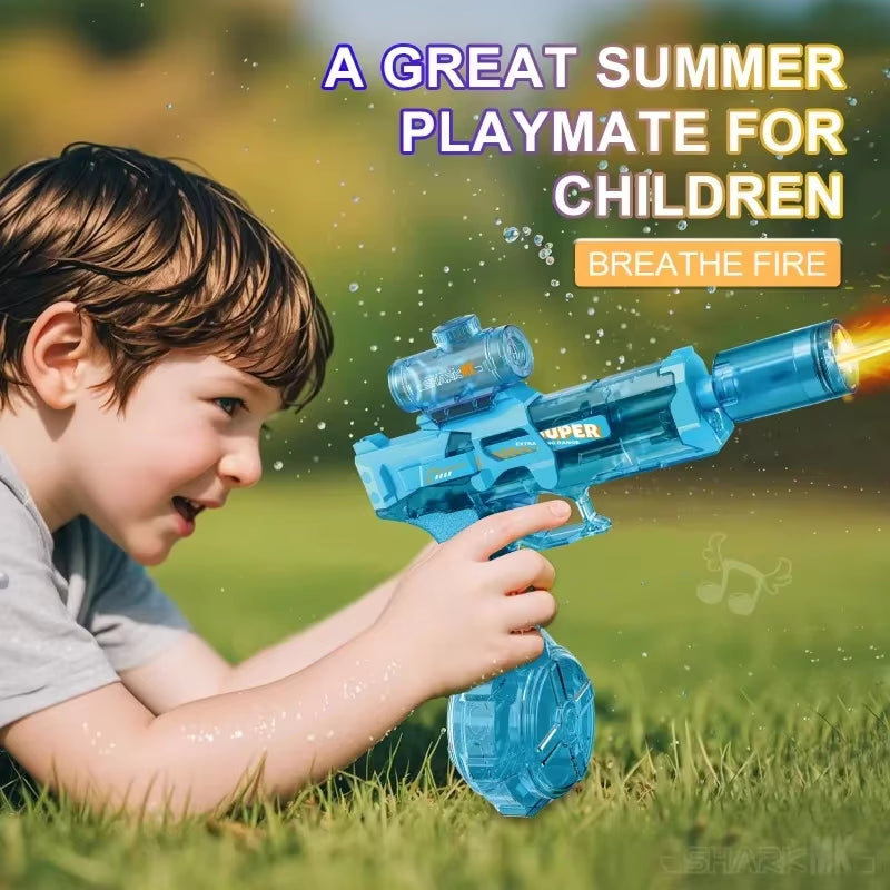 Led Light Emitting Electric Water Gun Toys Children Automatic Sensor Lights Water Pistol Summer Outdoor Beach Pool Toy for Kids