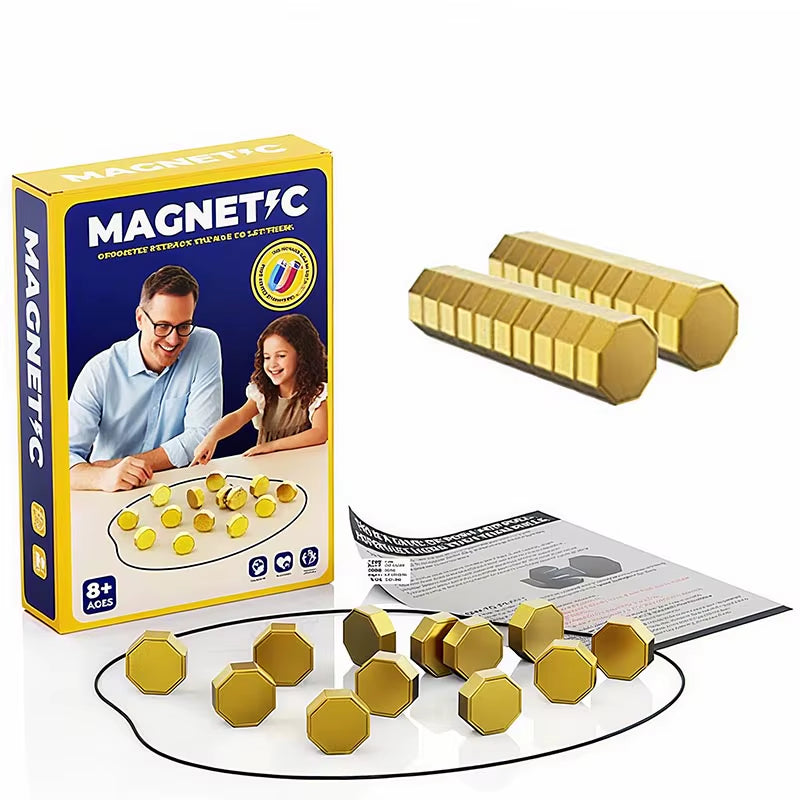 Party Games Magnetic Stones Game Interactive Magnet Board Strategy Game for Family Kids Adults High Quality Longest Side 3.4Cm