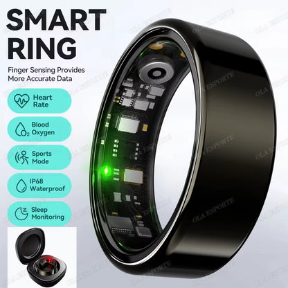 For Smart Ring Men Women Bluetooth Monitor Blood Heartrate Blood Oxygen Monitor Smartring Multisport 5ATM Waterproof 2025