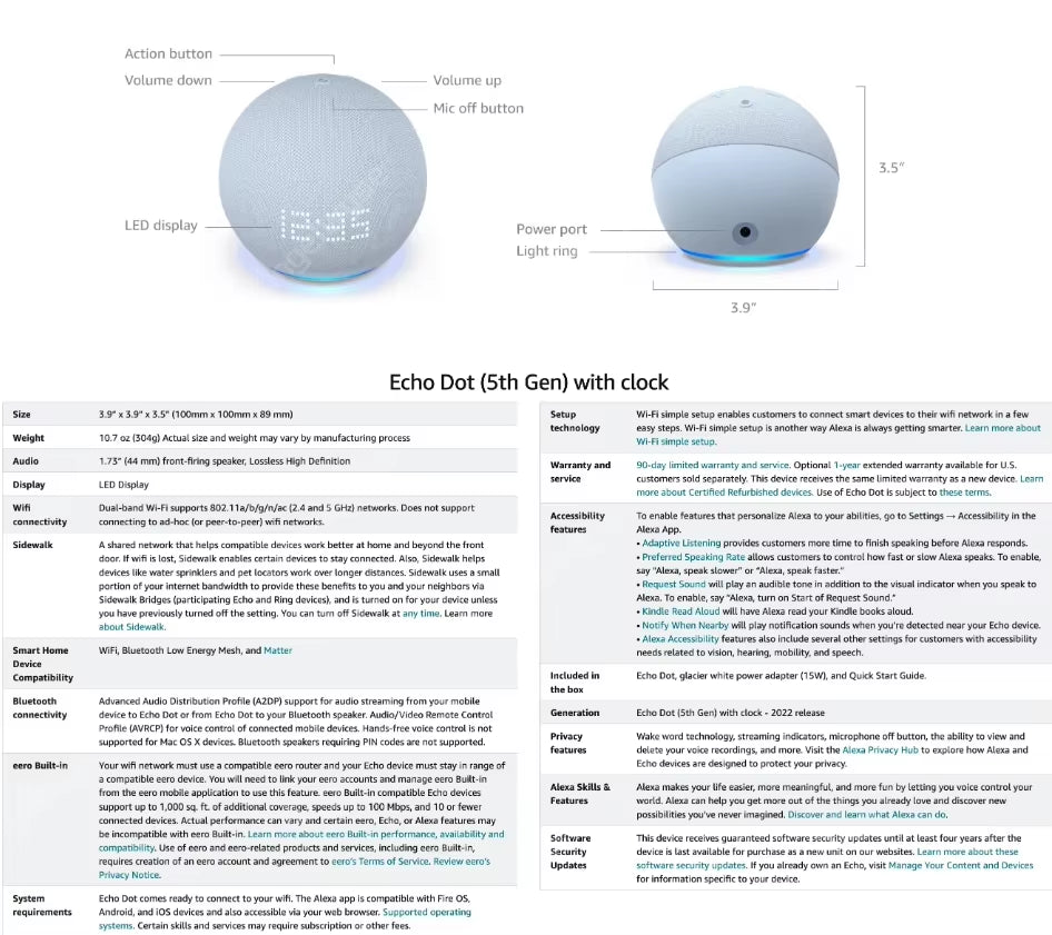100% Original Wholesale Price in Stock Echo Dot (4Th Gen) Smart Speaker with Alexa