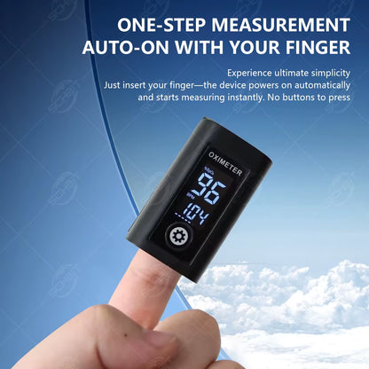 Bluetooth Finger Pulse Oximeter Sleep Monitoring with Alarm Blood Oxygen (Sp02) Heart Rate Saturation Internal Storage Log Data