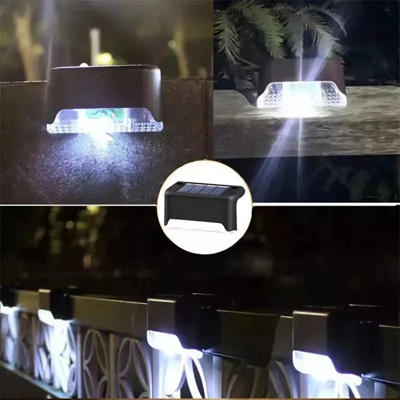 1/4/8/12/Pcs Solar LED Lights Outdoor Garden Light Deck Lamp Solar Stairs Light Waterproof Solar Step Lamp Patio Garden Decor