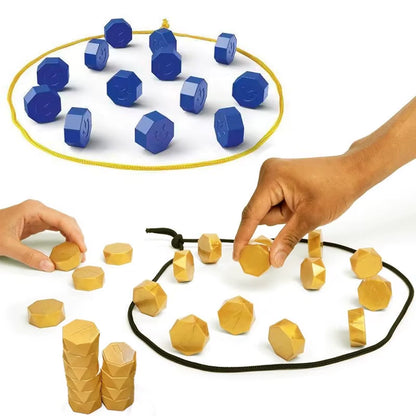 Party Games Magnetic Stones Game Interactive Magnet Board Strategy Game for Family Kids Adults High Quality Longest Side 3.4Cm